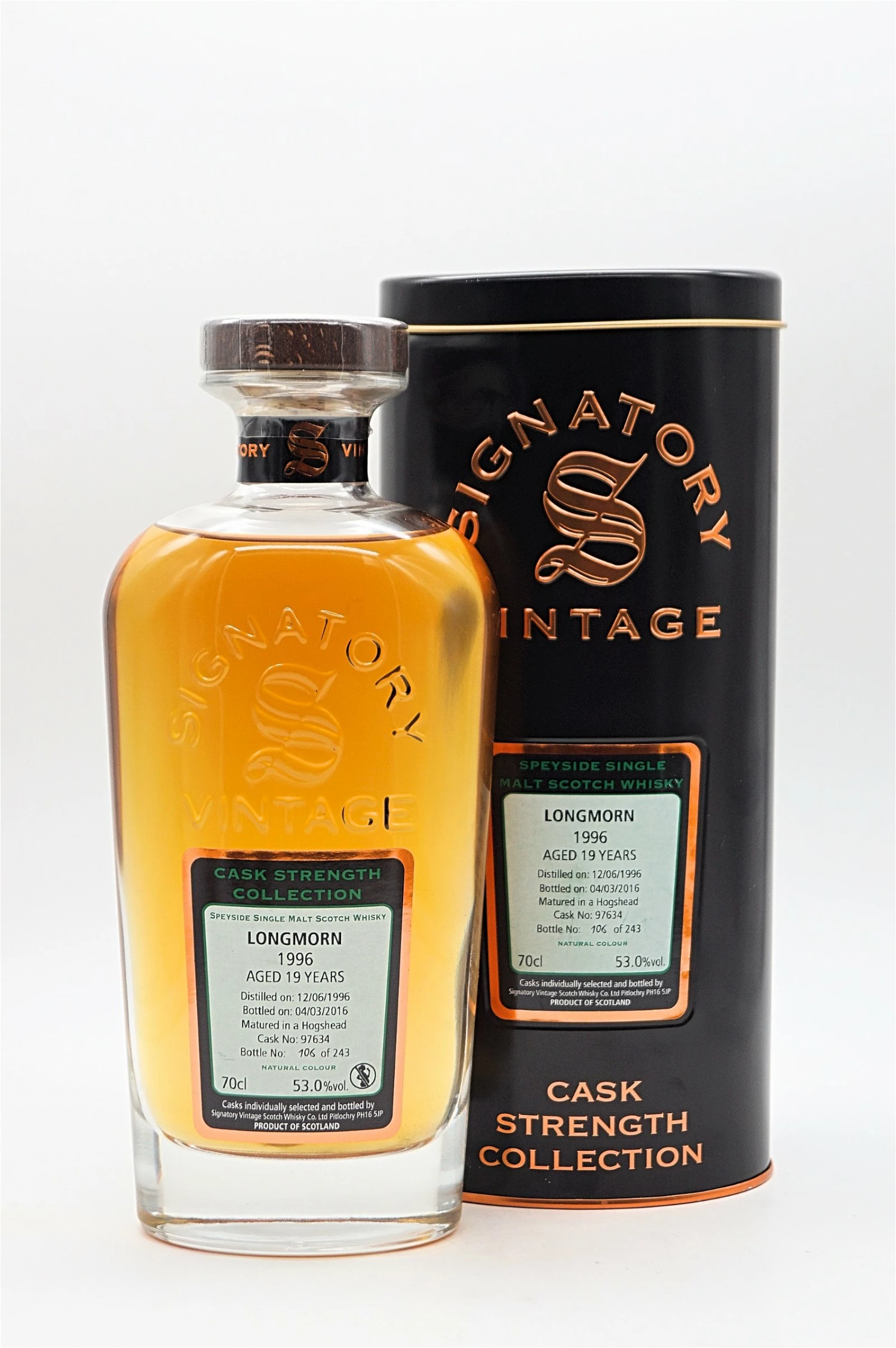 Longmorn 19 Jahre 1996/2016 Cask 97634 Speyside Single Malt Scotch Whisky 1 Longmorn 19 Jahre 1996/2016 Cask 97634 Speyside Single Malt Scotch Whisky