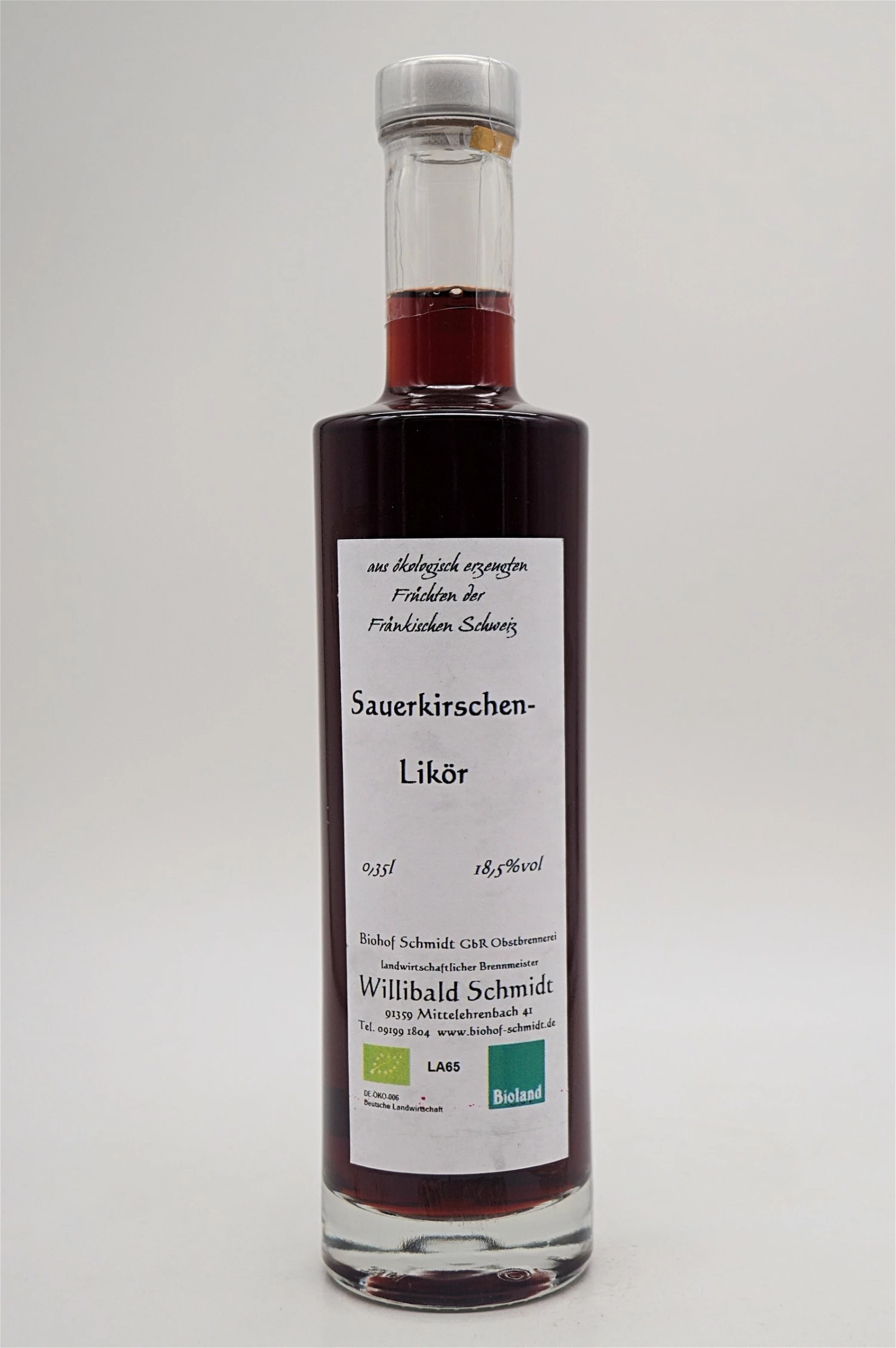 Bio Sauerkirschen-Likör 1 Bio Sauerkirschen-Likör