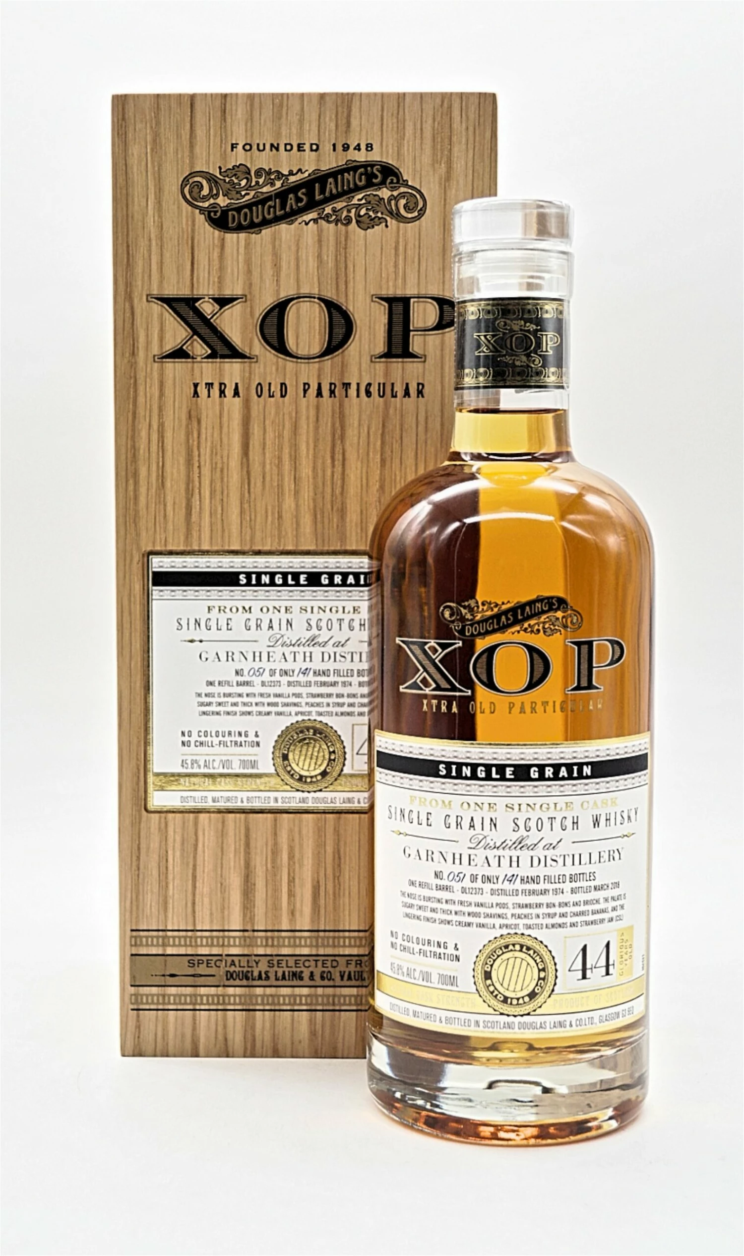 Garnheath 44 Jahre 1974/2018 Flasche No. 51/141 Single Cask Single Grain Scotch Whisky 1 Garnheath 44 Jahre 1974/2018 Flasche No. 51/141 Single Cask Single Grain Scotch Whisky
