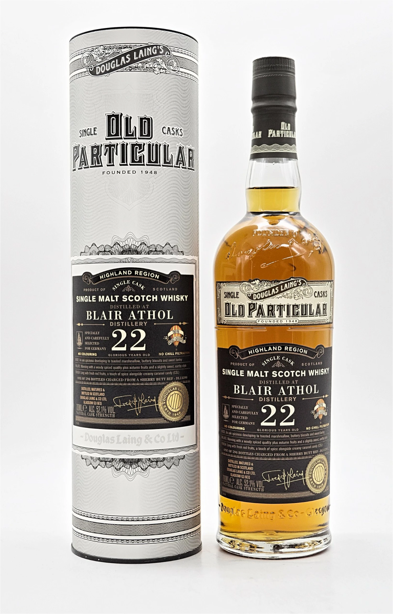 Blair Athol Distillery 22 Jahre 52,1% 594Fl. Single Cask Single Malt Scotch Whisky 1 Blair Athol Distillery 22 Jahre 52,1% 594Fl. Single Cask Single Malt Scotch Whisky