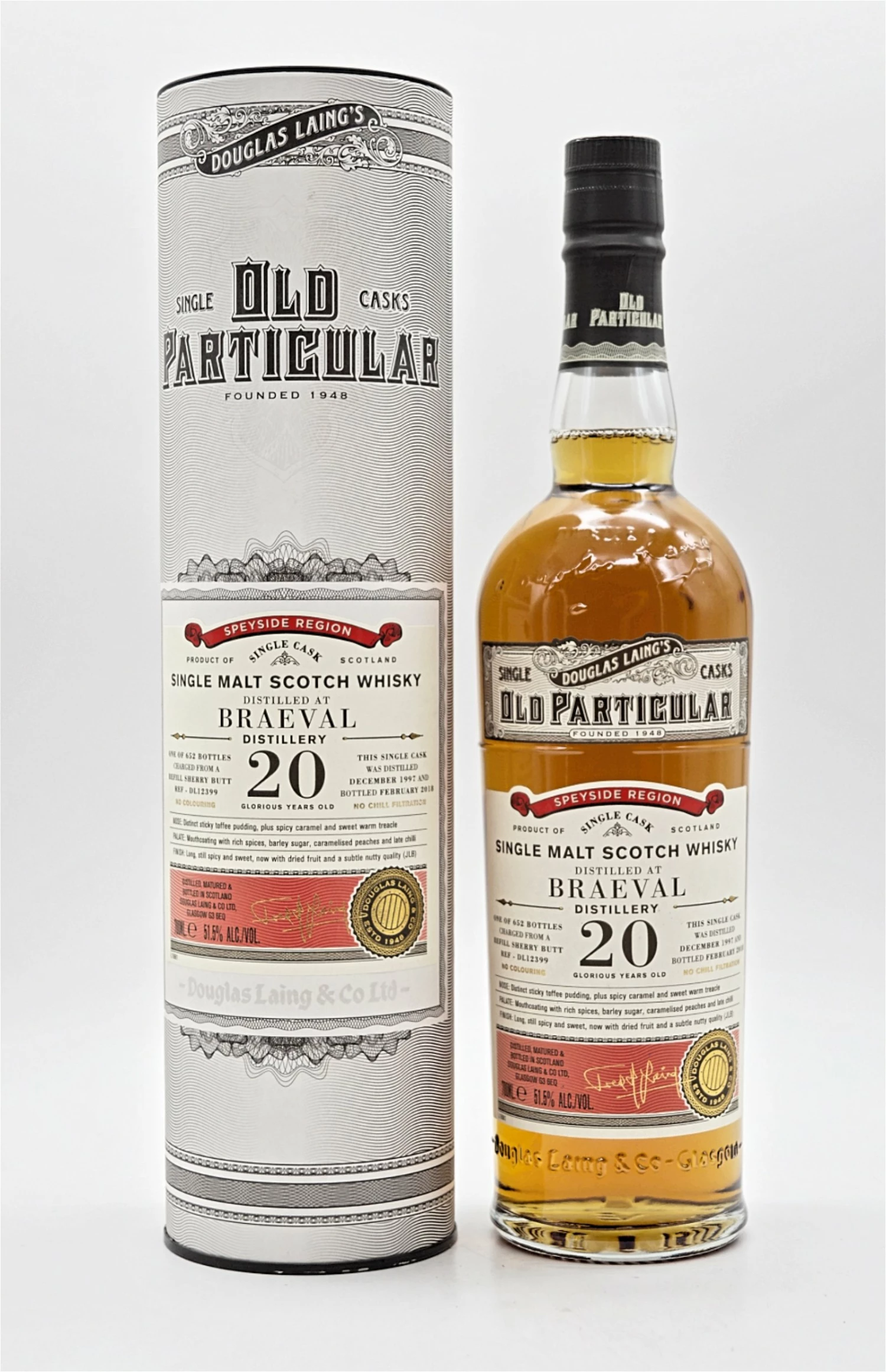 Braeval Distillery 20 Jahre 1997/2018 51,5% 652 Fl. Single Cask Single Malt Scotch Whisky 1 Braeval Distillery 20 Jahre 1997/2018 51,5% 652 Fl. Single Cask Single Malt Scotch Whisky