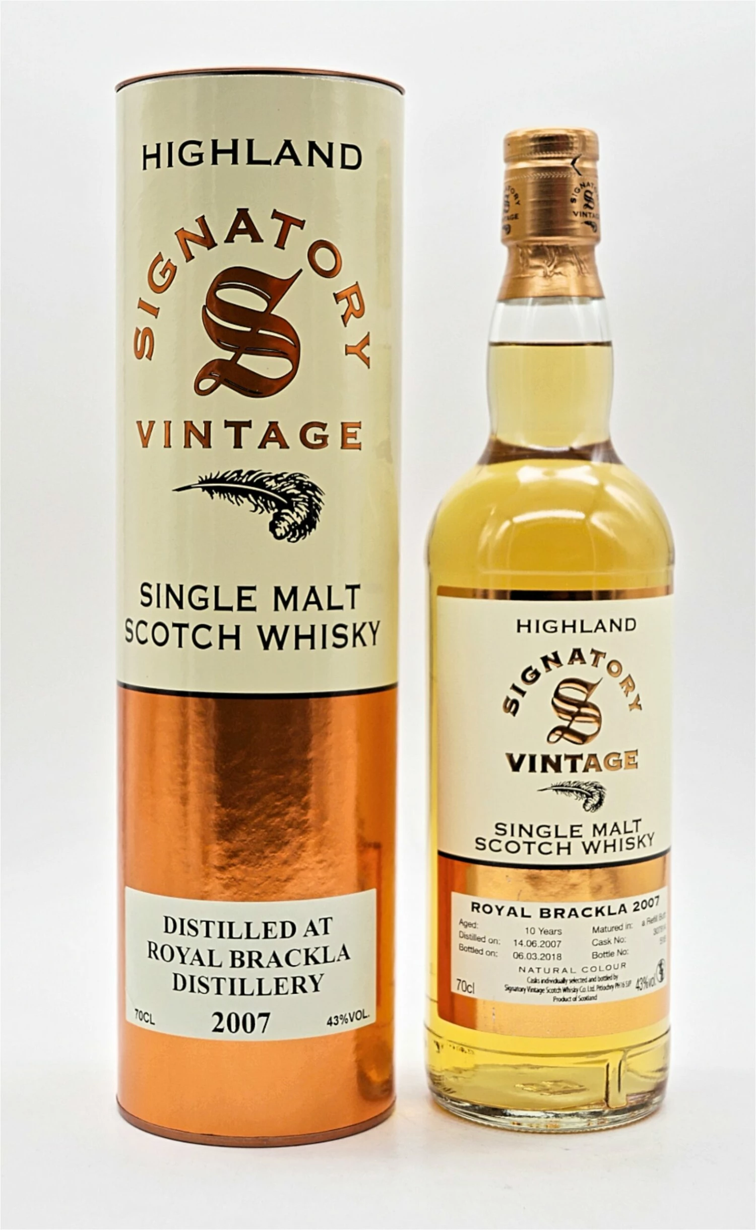 Royal Brackla Distillery 2007/2018 Cask 307914 518 Fl. 1 Royal Brackla Distillery 2007/2018 Cask 307914 518 Fl.