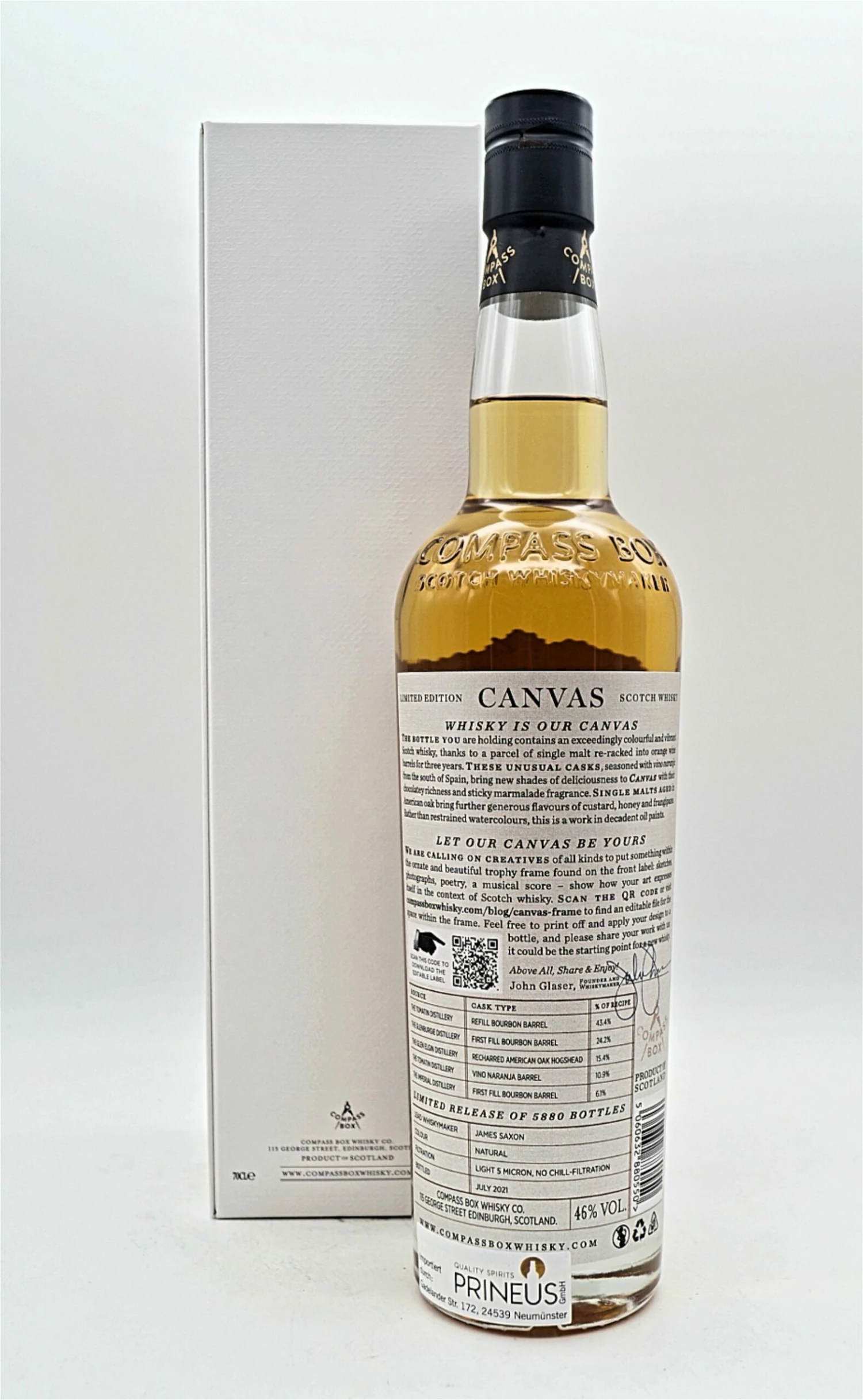 Canvas Limited Edition Blended Malt Scotch Whisky 2 Canvas Limited Edition Blended Malt Scotch Whisky – Bild 2