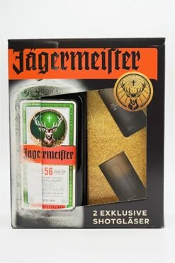 Kräuterlikör + 2 Exklusive Shotgläser